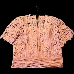 Pink lace blouse